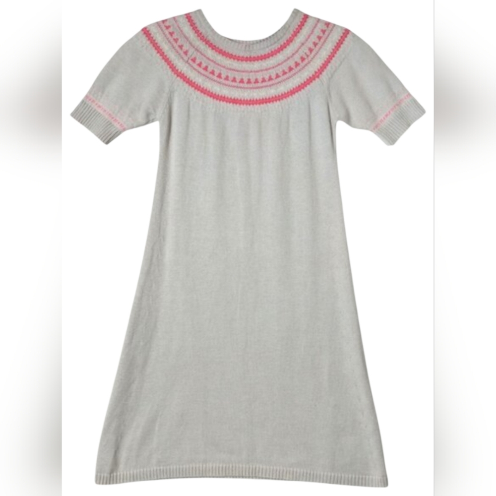 Lilly Pulitzer Sweater Dress Wool Blend Size 12 Girls Pink & Gray